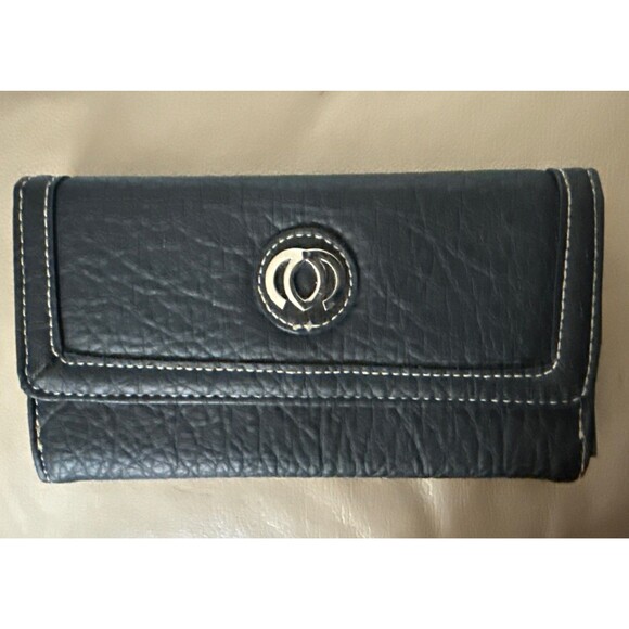 New  MINICCI Womens Ladies Wallet Clutch Black Faux Leather - Picture 1 of 4